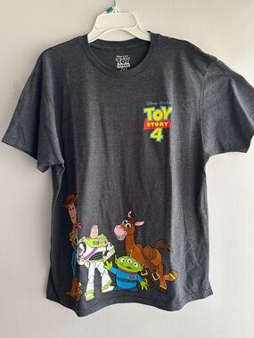 Disney Pixar Toy Story 4 Graphic T-Shirt Size Large Woody Buzz Lightyear Unisex